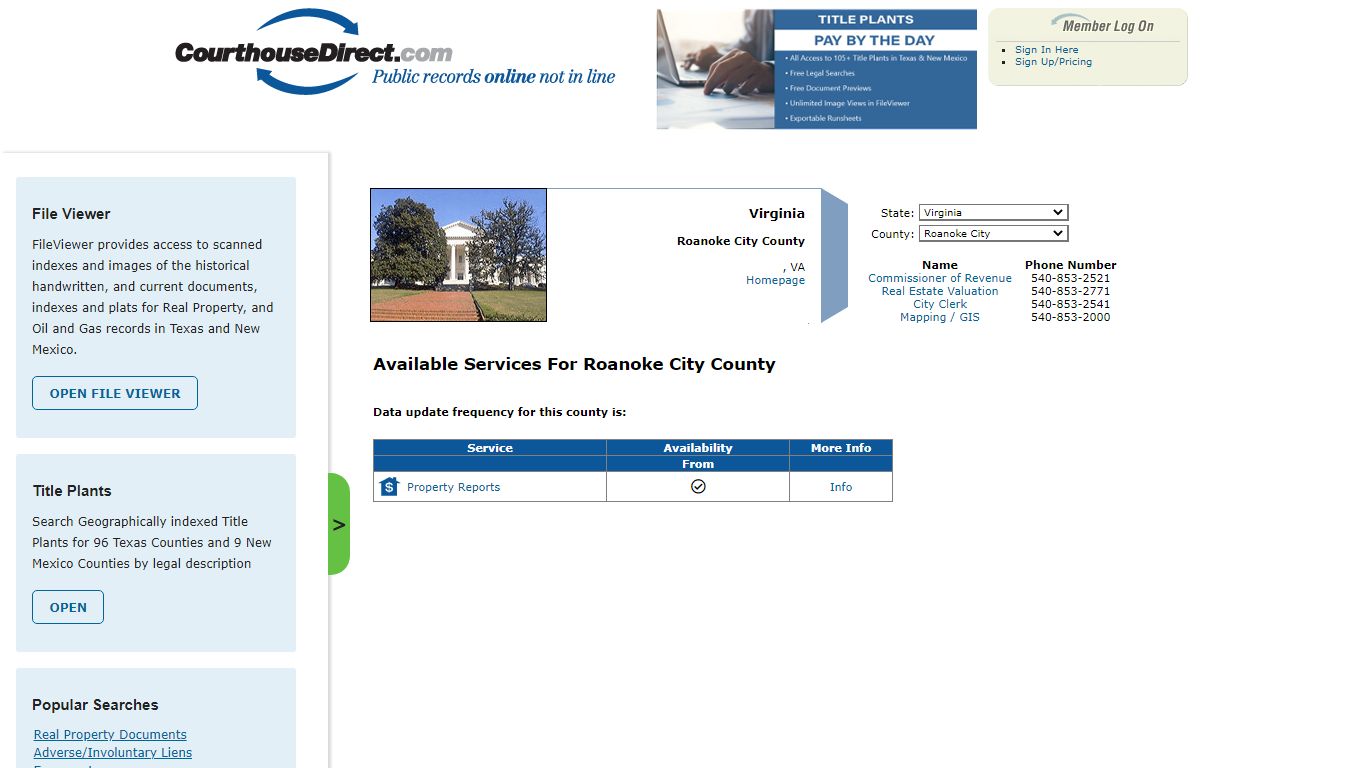 Search Roanoke City County Public Property Records Online ...